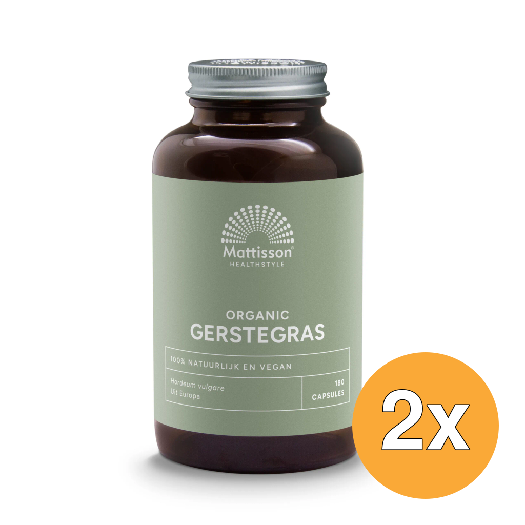 2x Mattisson Organic Gerstegras 400Mg (180 capsules)