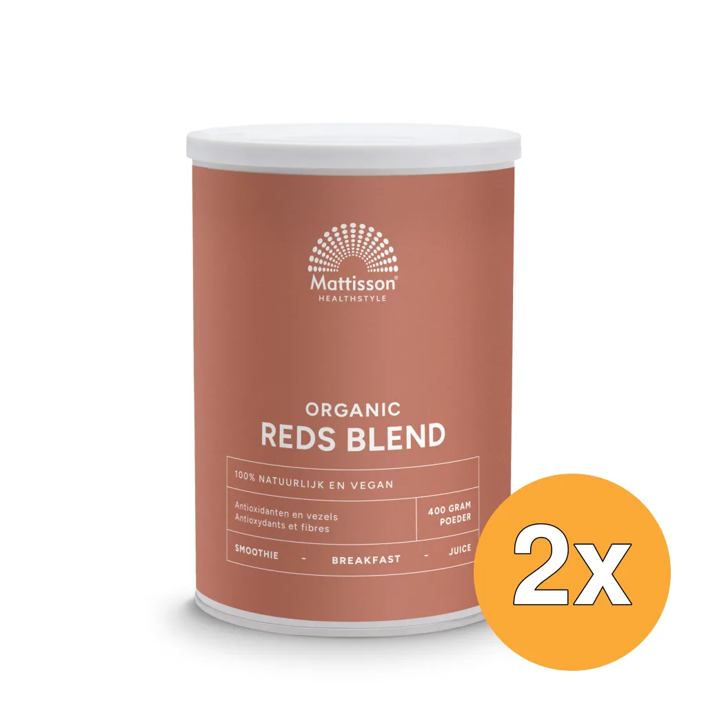 2x Mattisson Reds Blend Poeder Organic (400 gr)