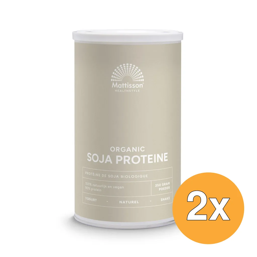 2x Mattisson Vegan Soja Proteine 90% Bio (350 gr)