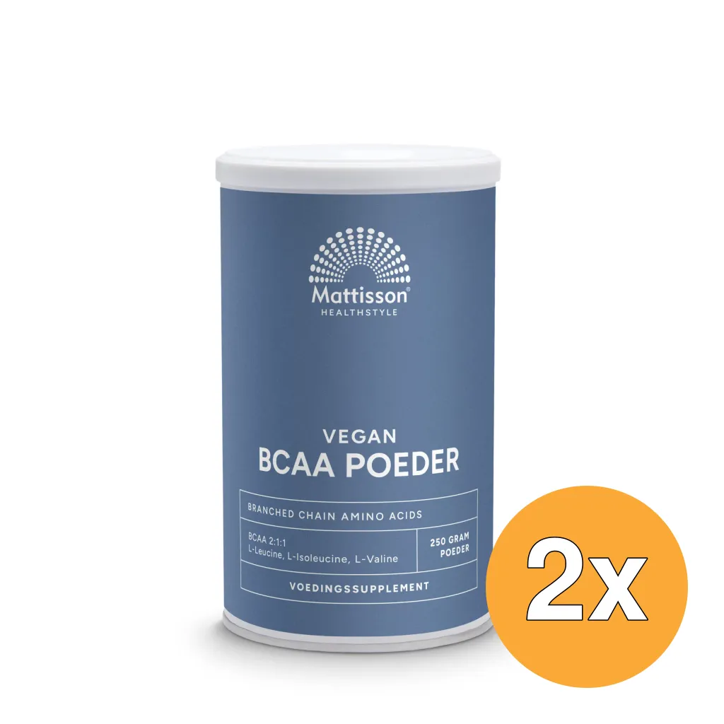 2x Mattisson Vegan Bcaa 2:1:1 Poeder (250 gr)