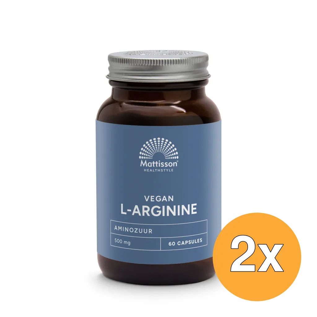 2x Mattisson L-Arginine 500Mg (60 capsules)