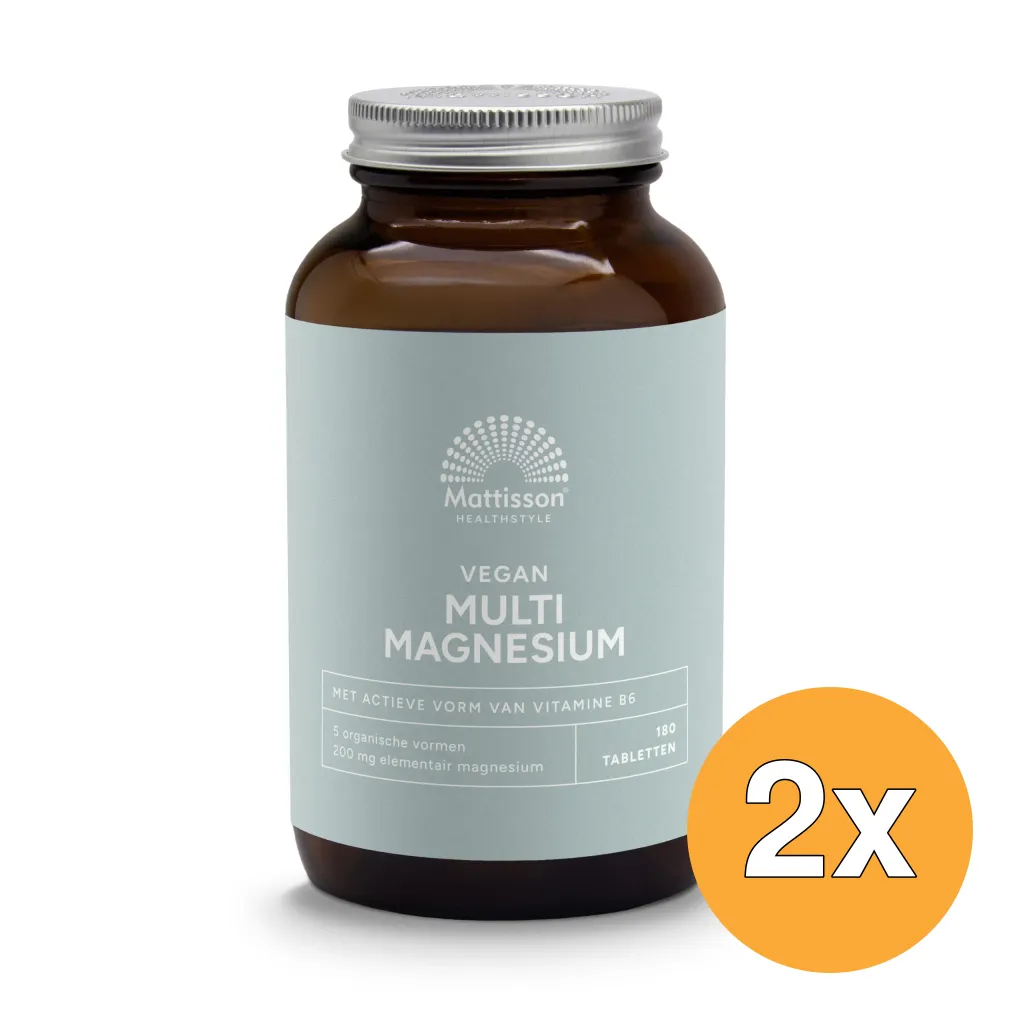 2x Mattisson Multi Magnesium (180 tabletten)