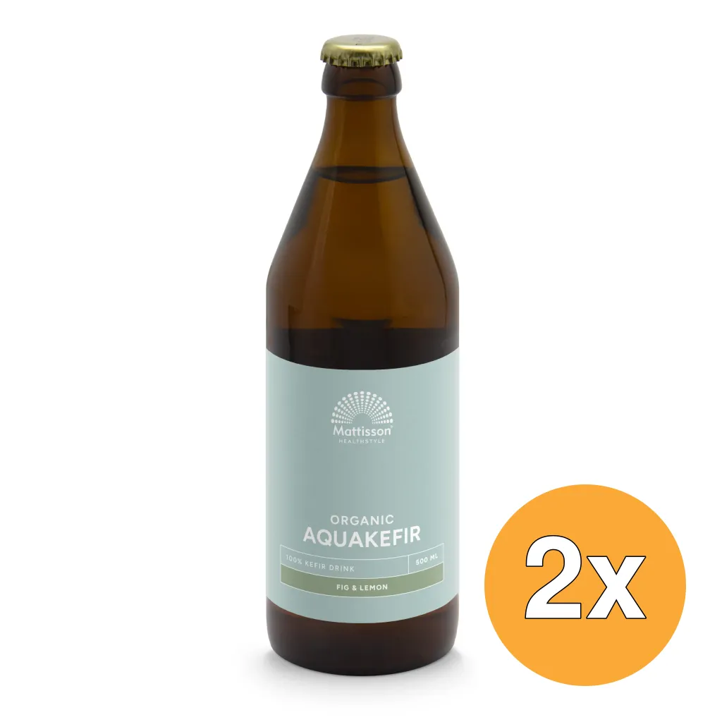2x Mattisson Organic Aquakefir Fig & Lemon Bio (500 ml)