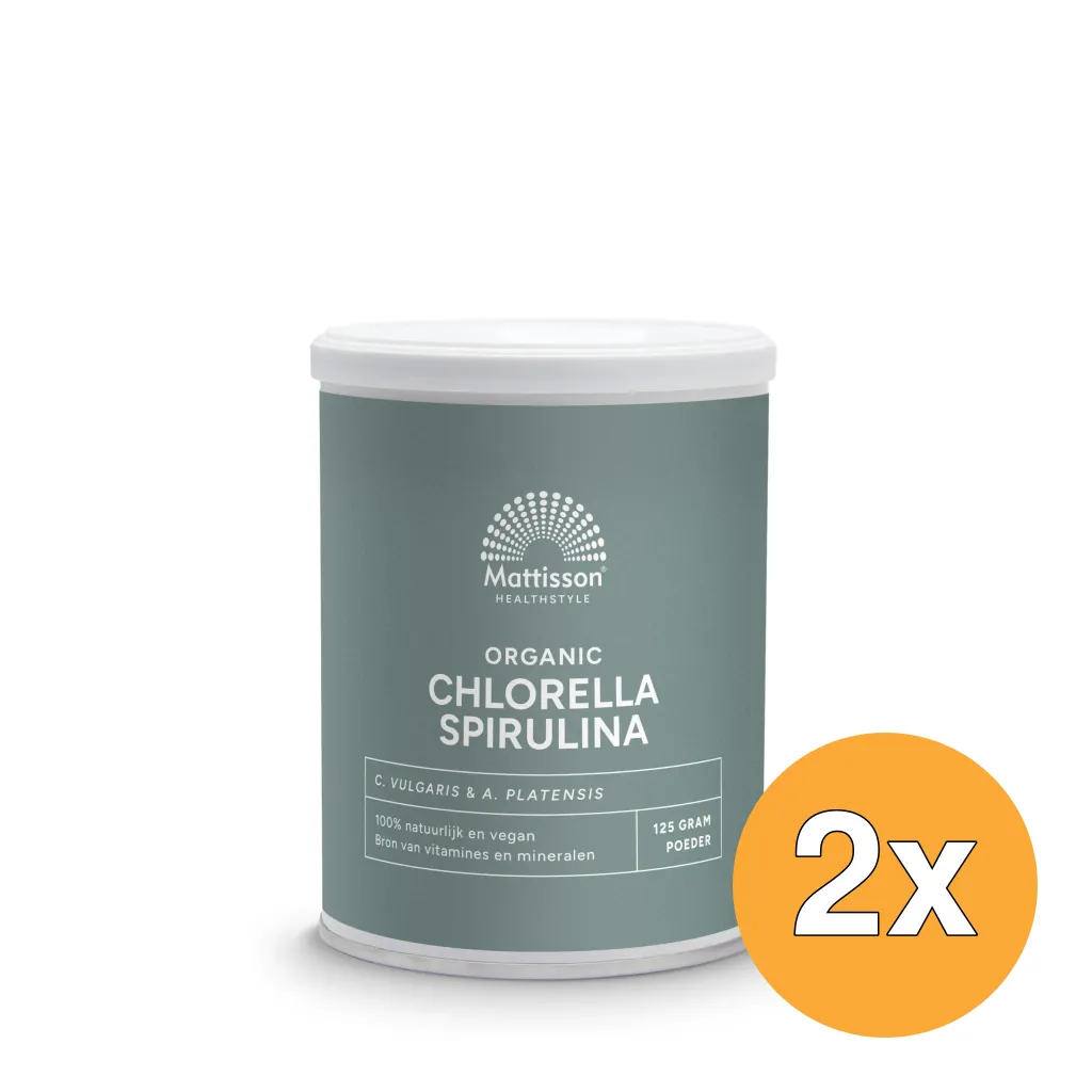 2x Mattisson Organic Chlorella Spirulina (125 gr)