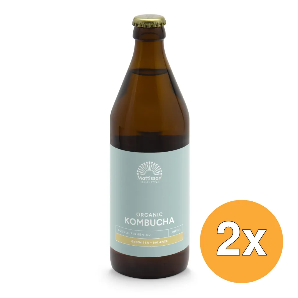 2x Mattisson Kombuchagreen Tea - Balance Bio (500 ml)