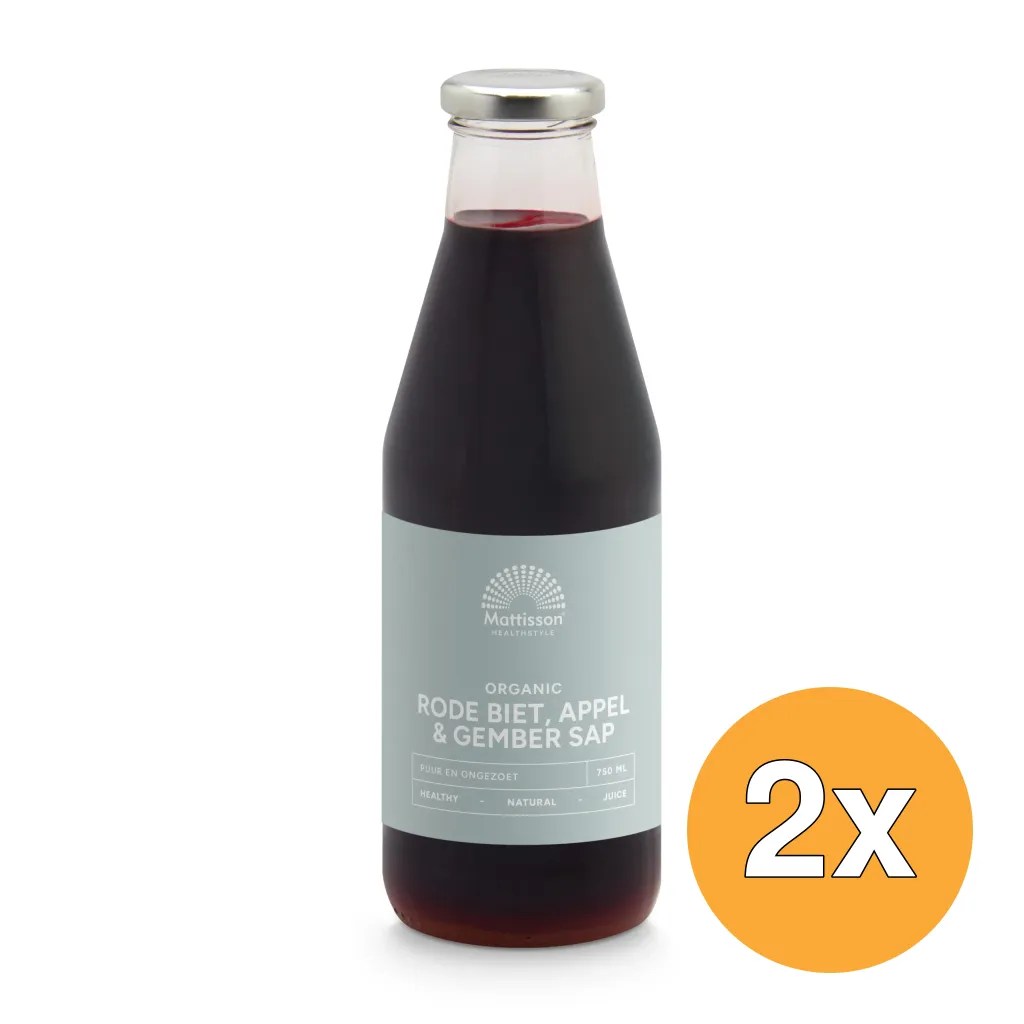 2x Mattisson Rode Biet Appel & Gembersap Bio (750 ml)