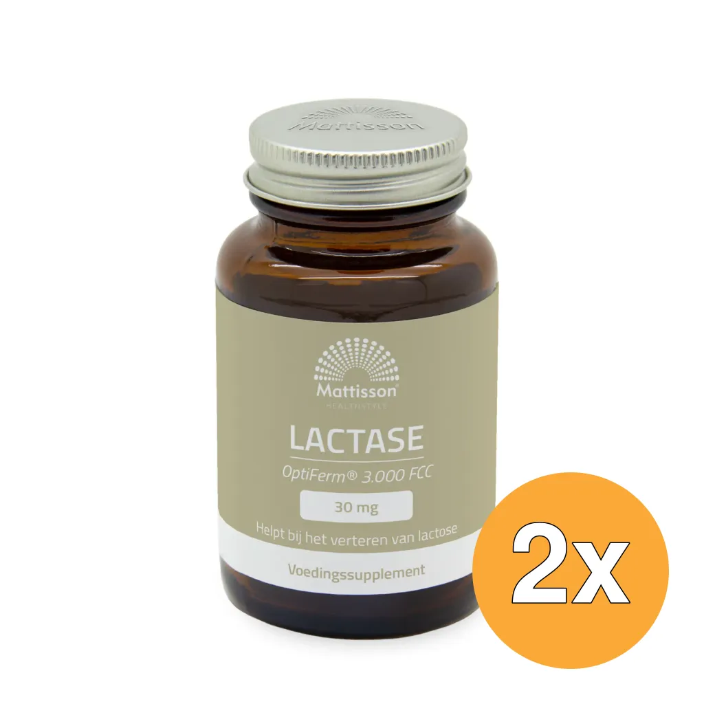 2x Mattisson Lactase Optiferm 3000 Fcc (90 capsules)