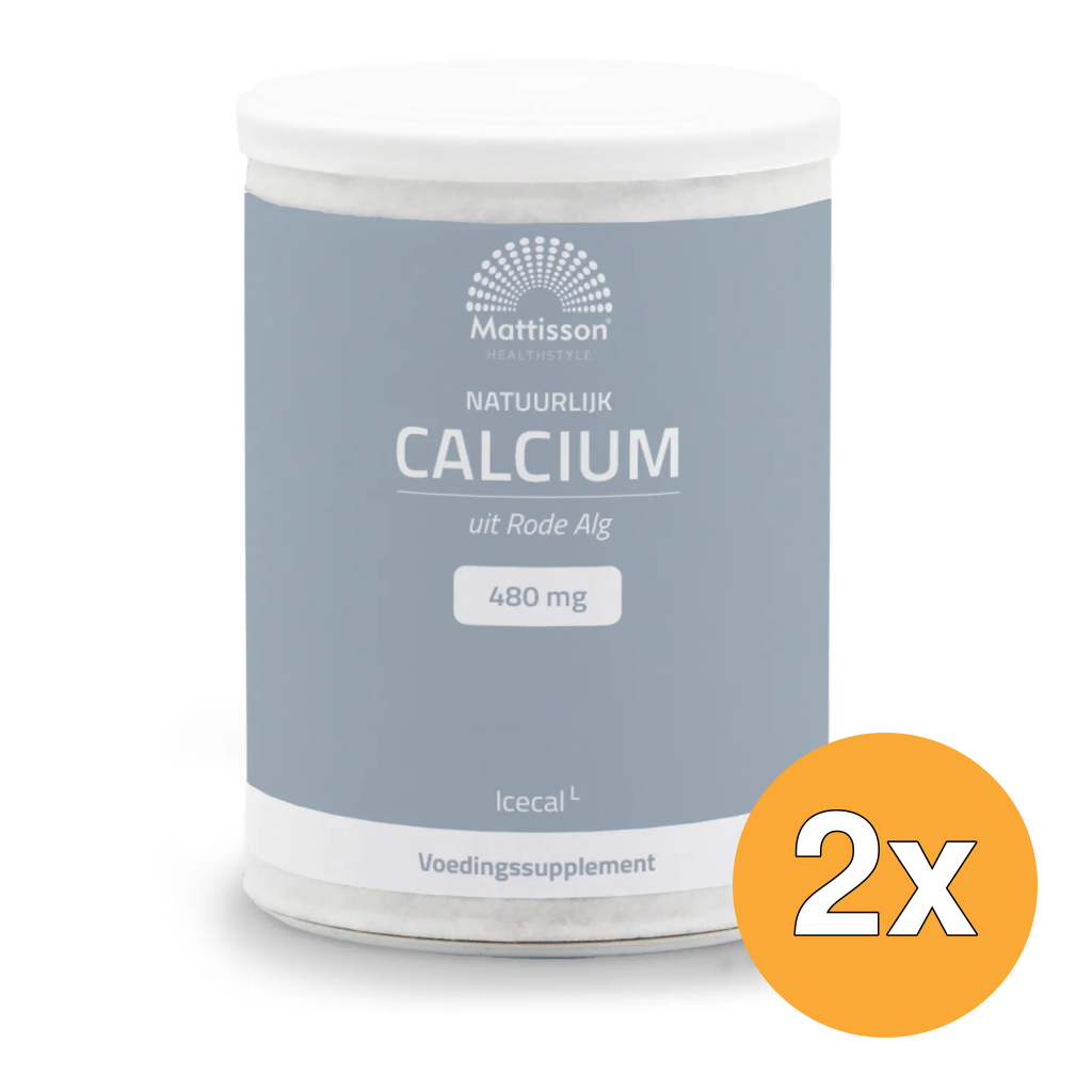 2x Mattisson Natuurlijk Calcium Icecal 480 mg (150 gr)