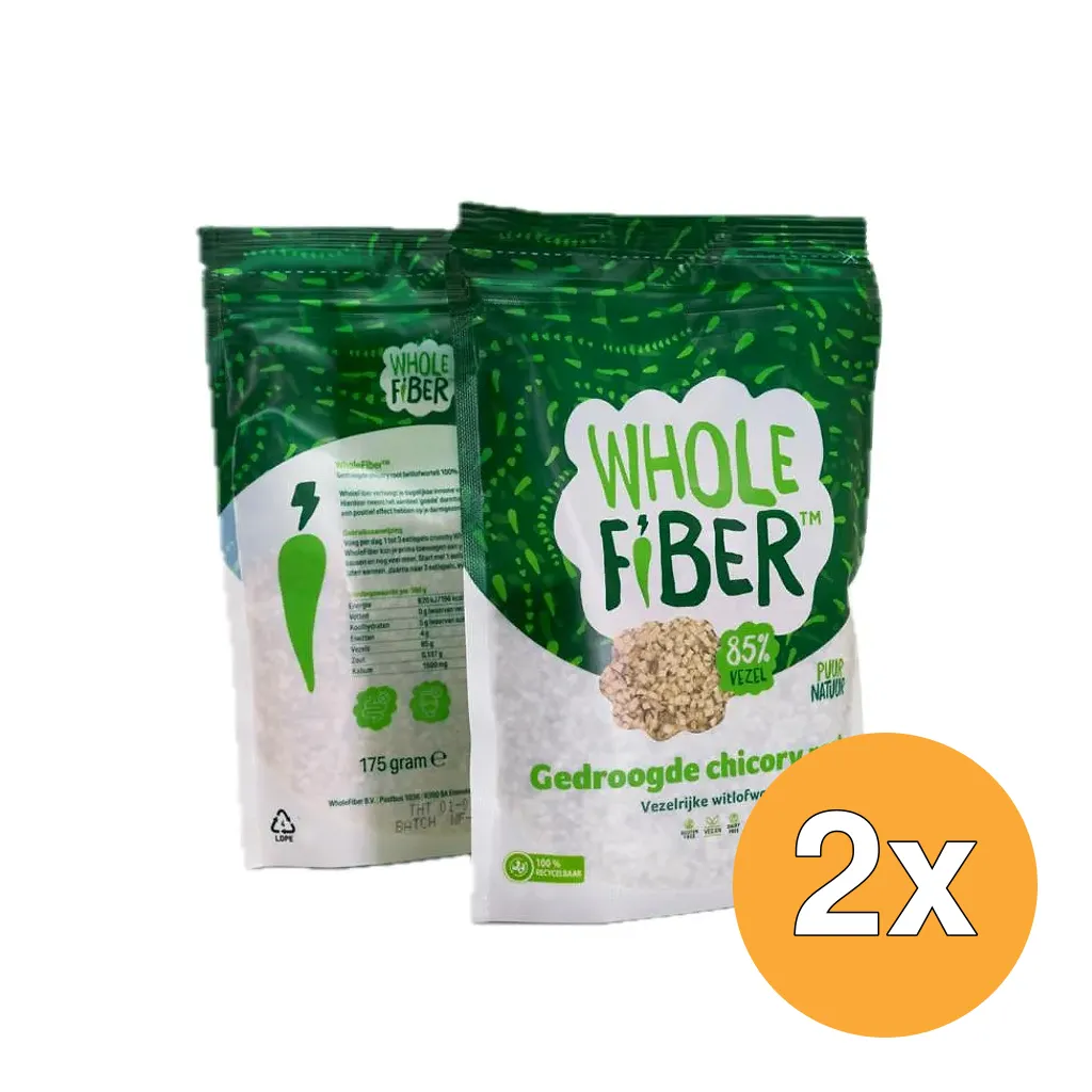 2x WholeFiber Gedroogde Chicory Root (175 gr)