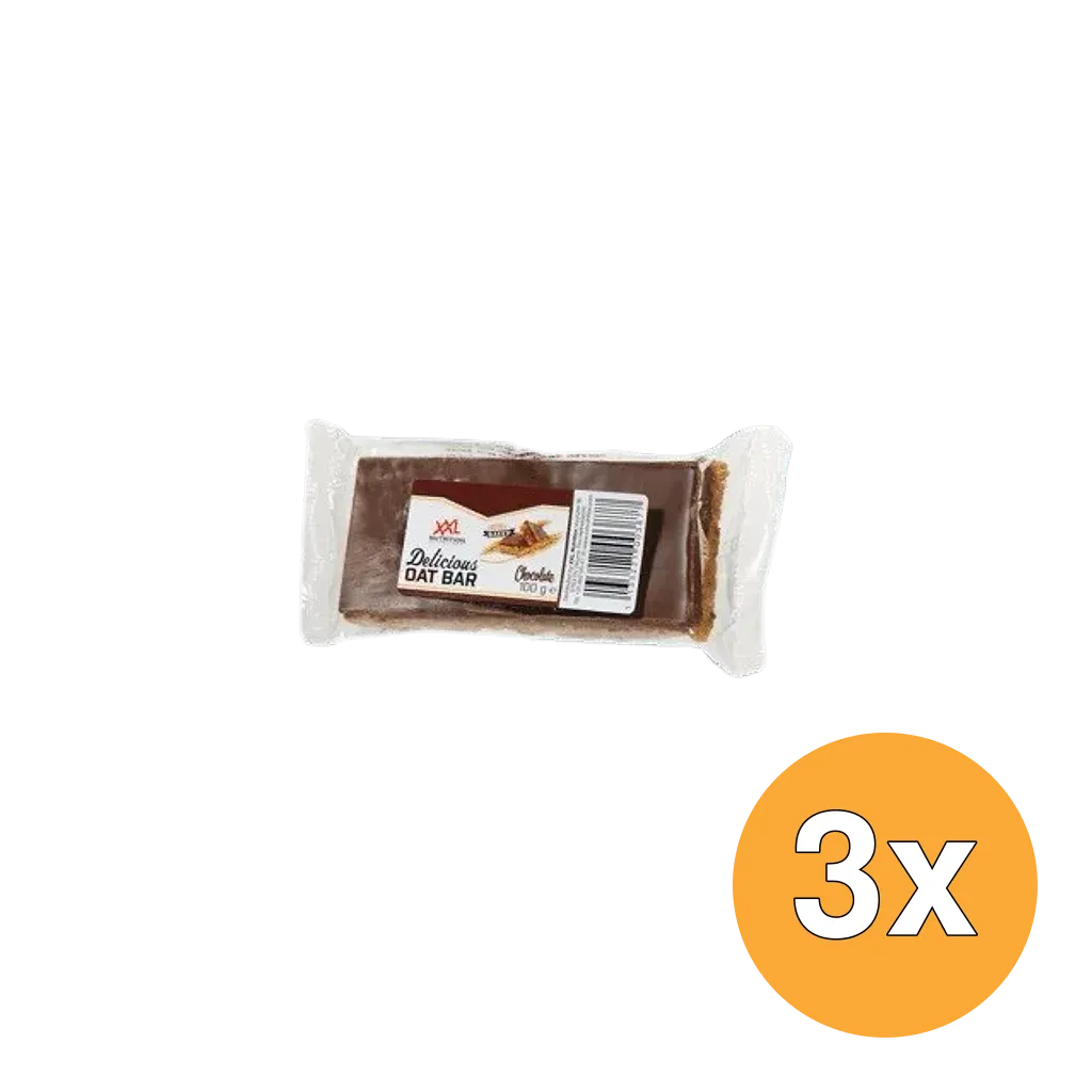 3x XXL Nutrition Delicious Oat Bar Chocolade (100 gr)