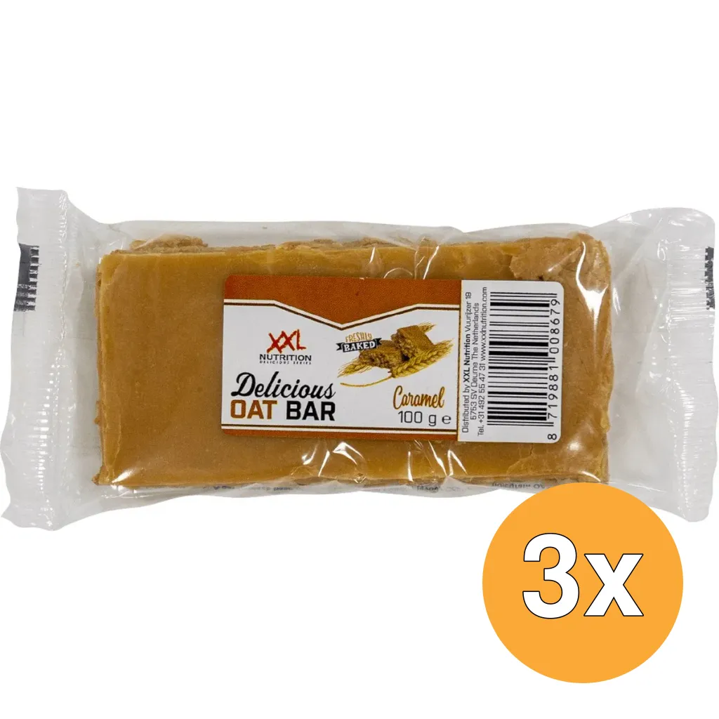 3x XXL Nutrition Delicious Oat Bar Caramel (100 gr)