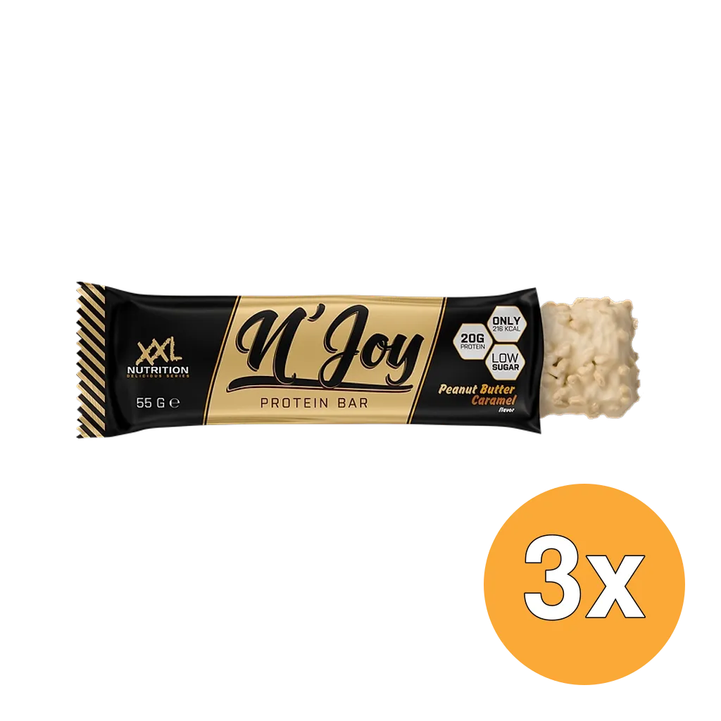 3x XXL Nutrition N'Joy Protein Bar Peanut Butter & Caramel (55 gr)