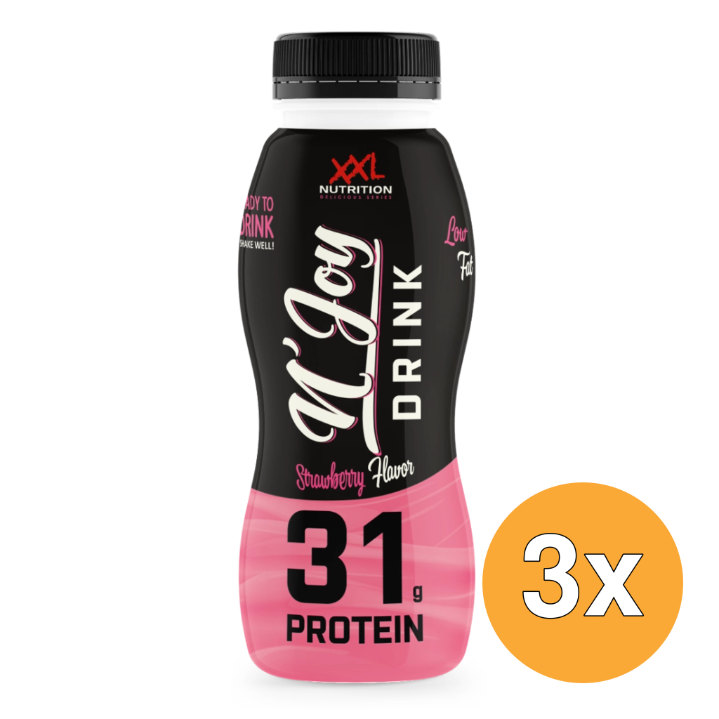 3x XXL Nutrition N'Joy Protein Drink Aardbei (310 ml)
