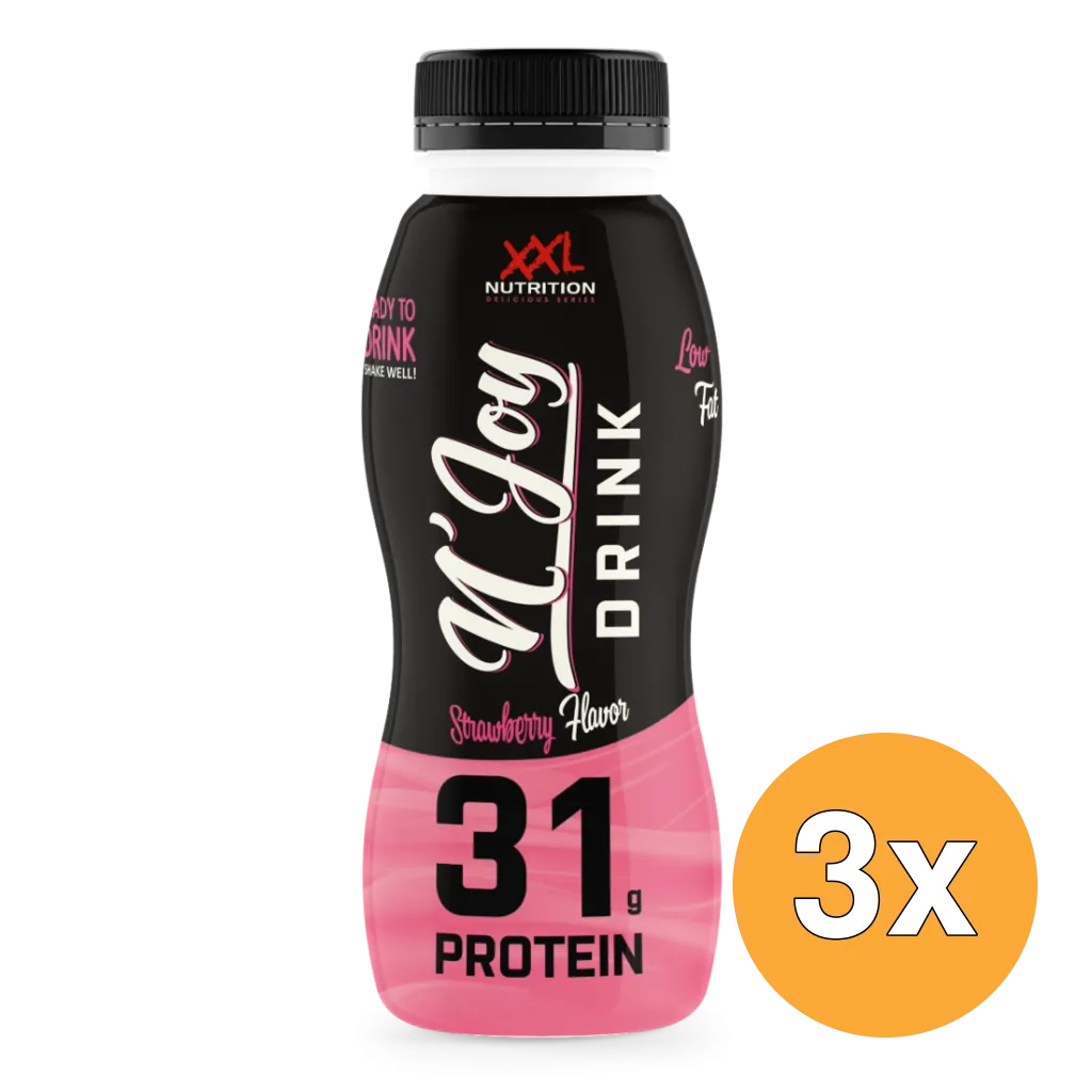 3x XXL Nutrition N'Joy Protein Drink Aardbei (310 ml)