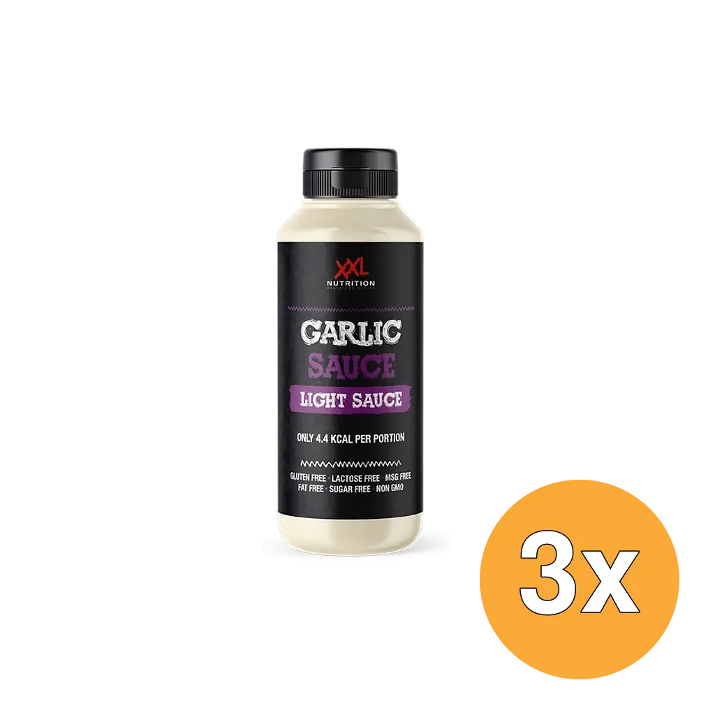 3x XXL Nutrition Light Saus - Garlic (265 ml)