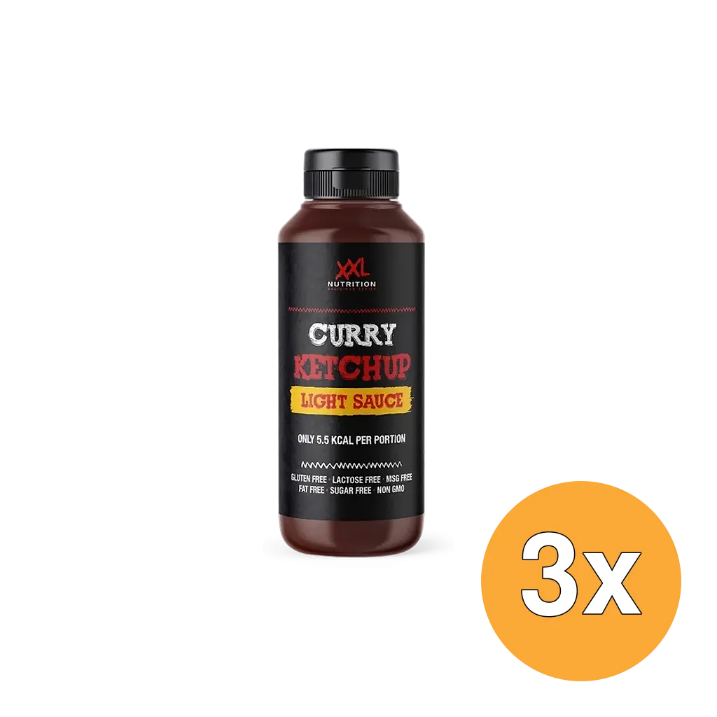 3x XXL Nutrition Light Saus - Curry Ketchup (265 ml)
