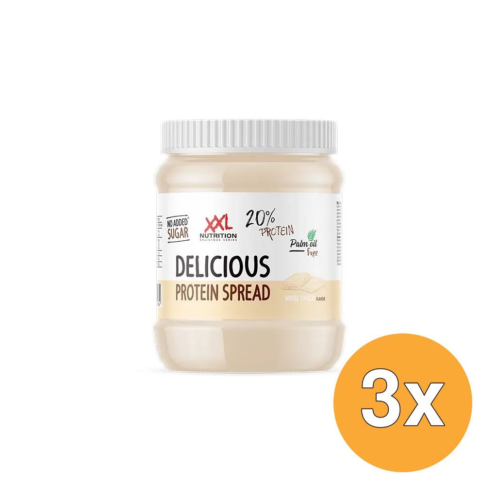 3x XXL Nutrition Delicious Protein Spread - Witte Chocolade (330 gr)