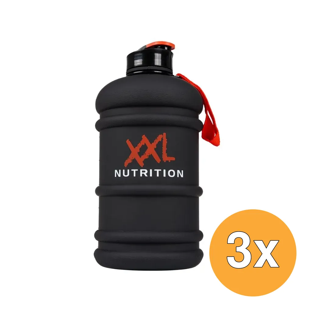 3x XXL Nutrition Waterjug V2 2200ml Zwart (1 stuk)