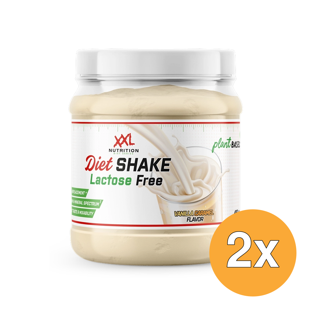 2x XXL Nutrition Diet Shake Lactose Free Vanilla Caramel (480 gr)