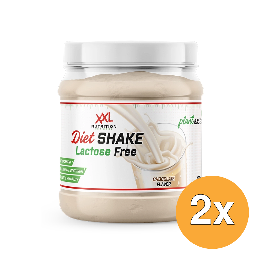 2x XXL Nutrition Diet Shake Lactose Free Chocolade (480 gr)