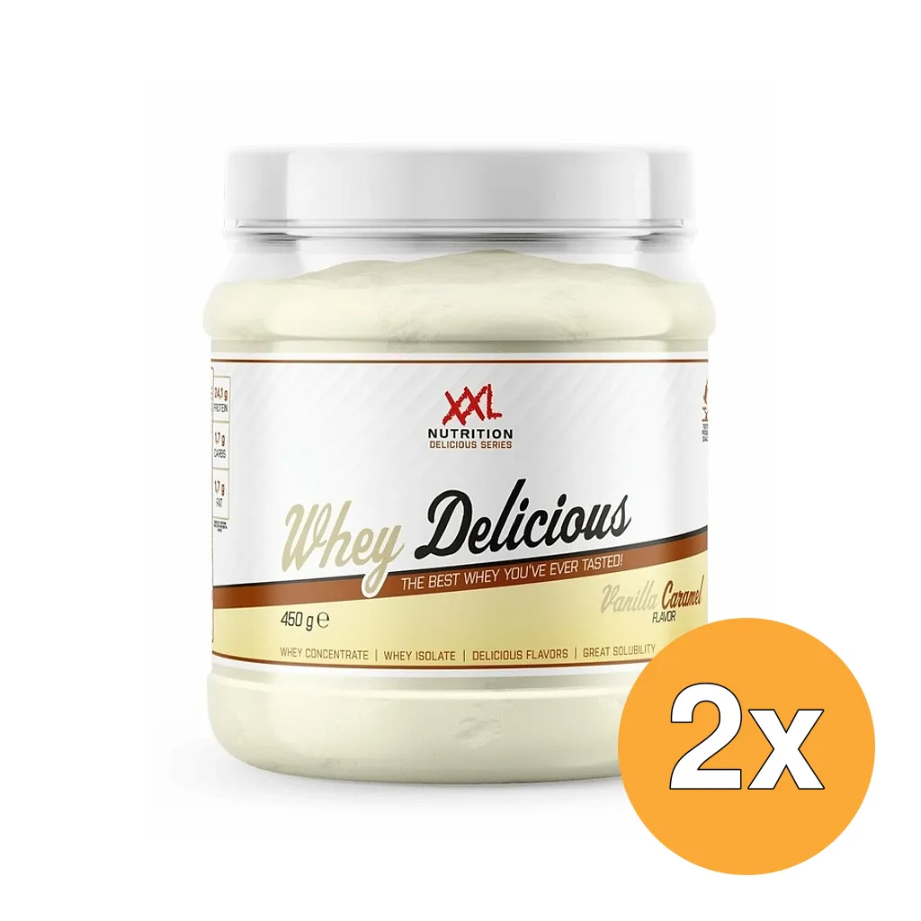 2x XXL Nutrition Whey Delicious Vanille Caramel (450 gr)