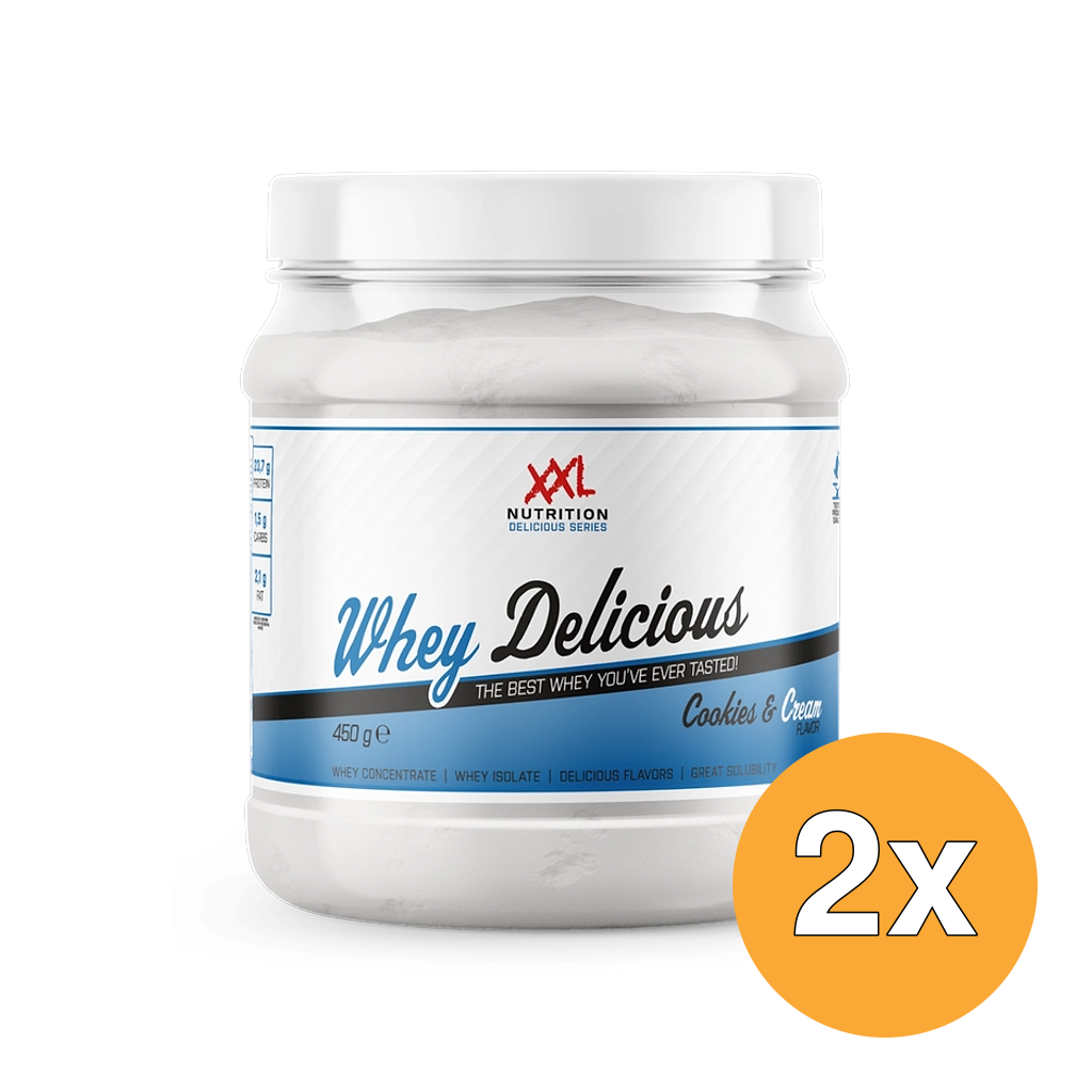 2x XXL Nutrition Whey Delicious Cookies & Cream (450 gr)