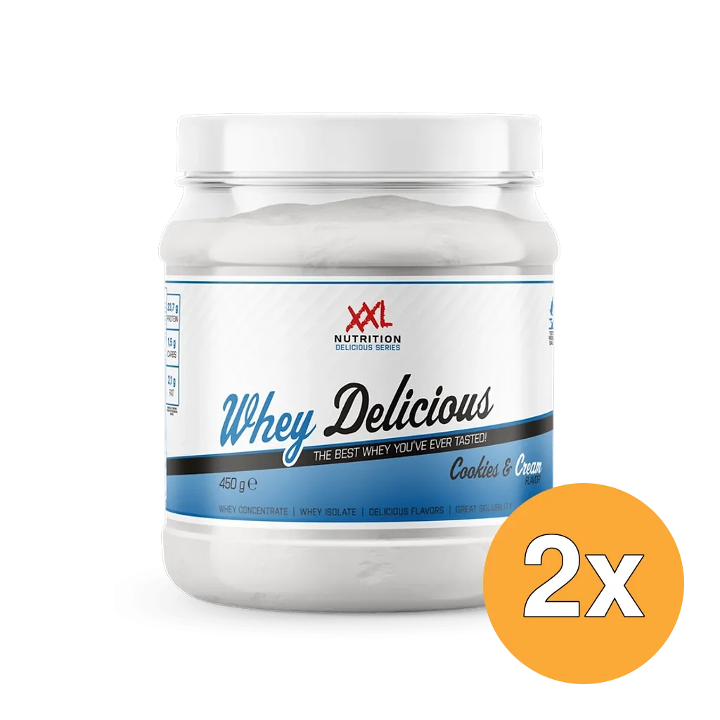 2x XXL Nutrition Whey Delicious Cookies & Cream (450 gr)