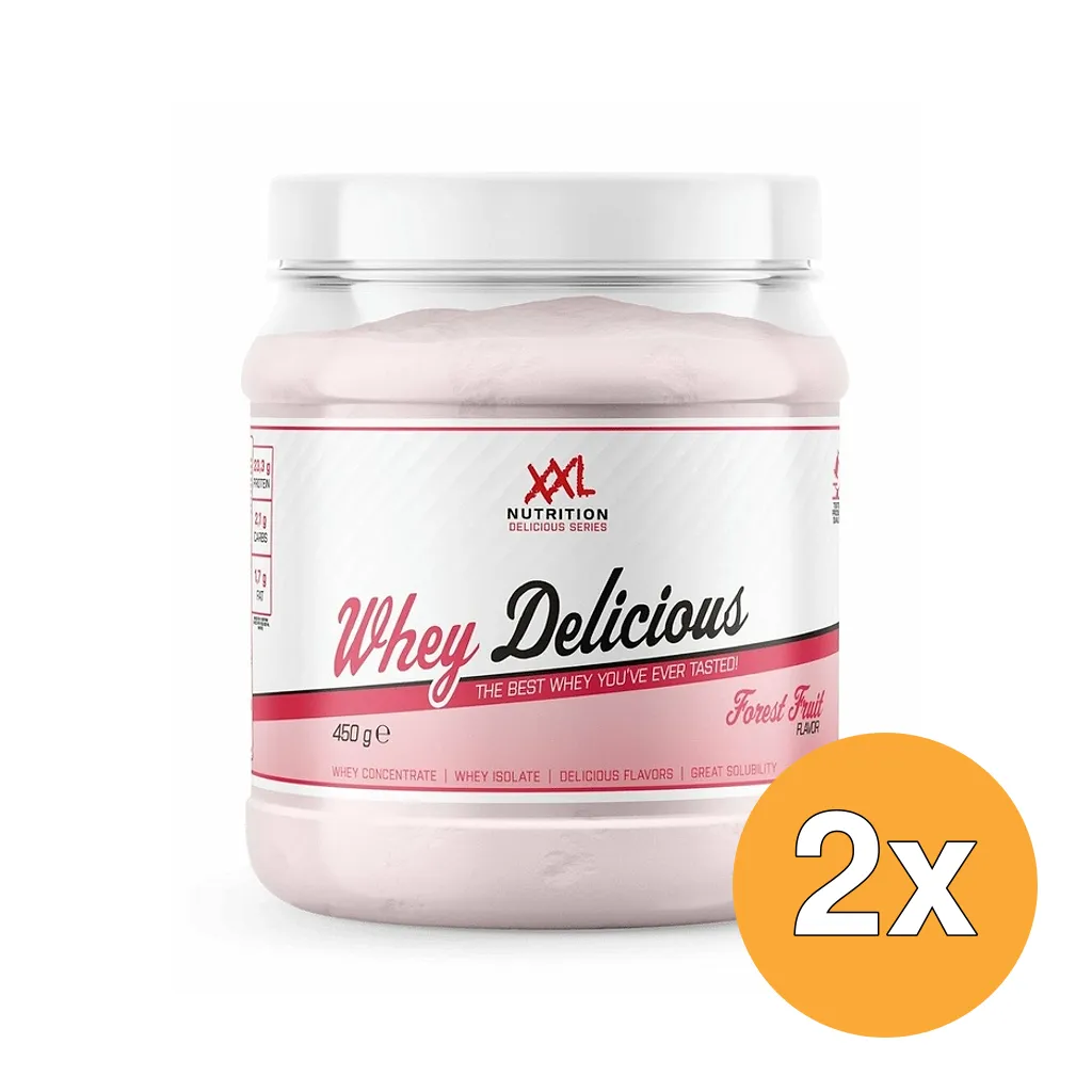 2x XXL Nutrition Whey Delicious Bosvruchten (450 gr)