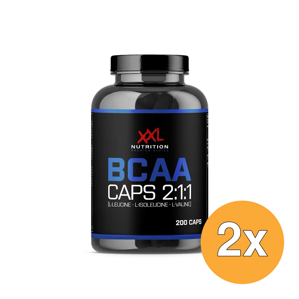 2x XXL Nutrition BCAA Caps 1000mg (200 capsules)