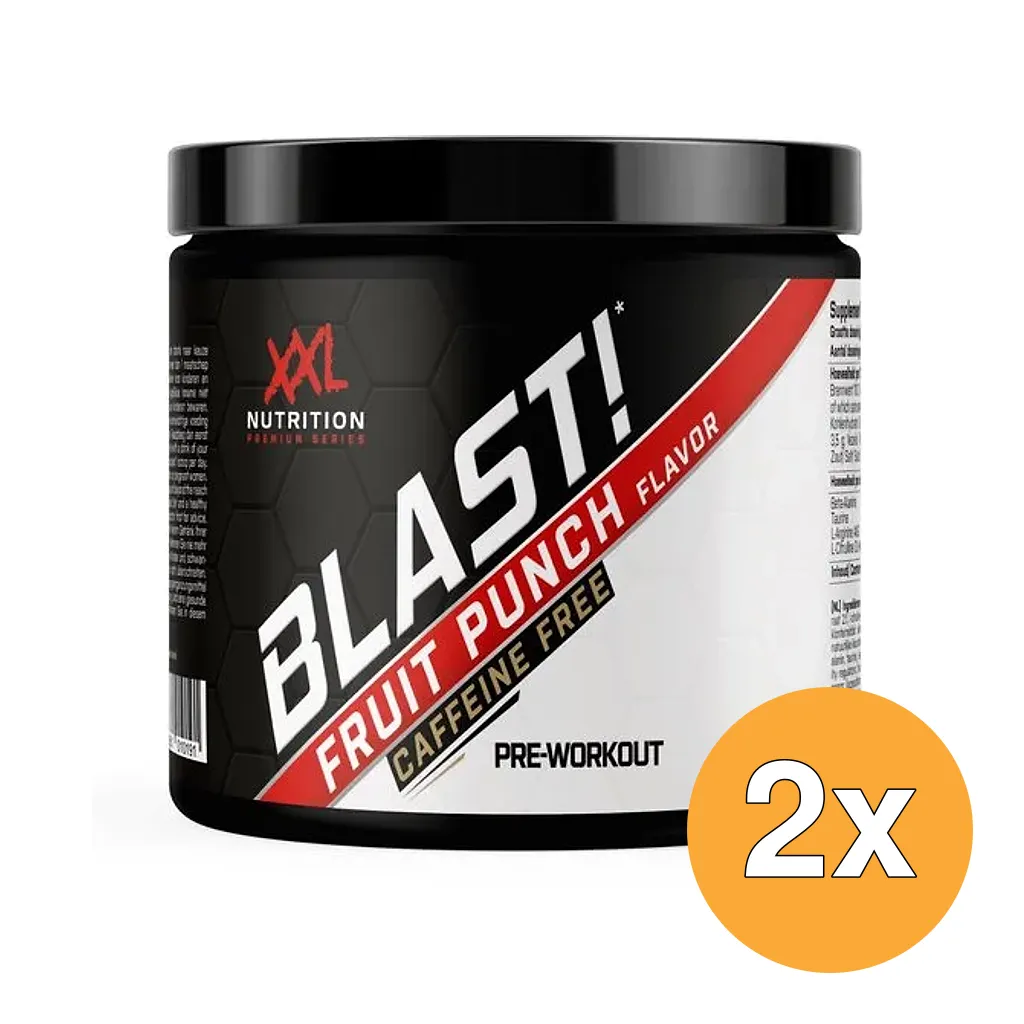 2x XXL Nutrition Blast Pre Workout Decafe Fruit Punch (300 gr)