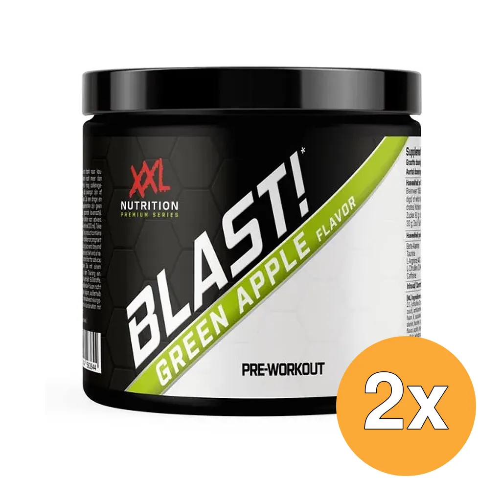 2x XXL Nutrition Blast Pre Workout green Apple (300 gr)
