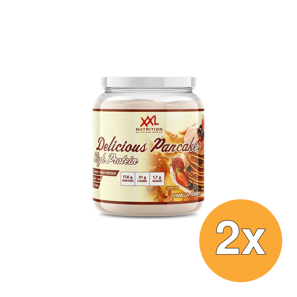 2x XXL Nutrition Delicious Protein Pancakes - Vanille (1000 gram)