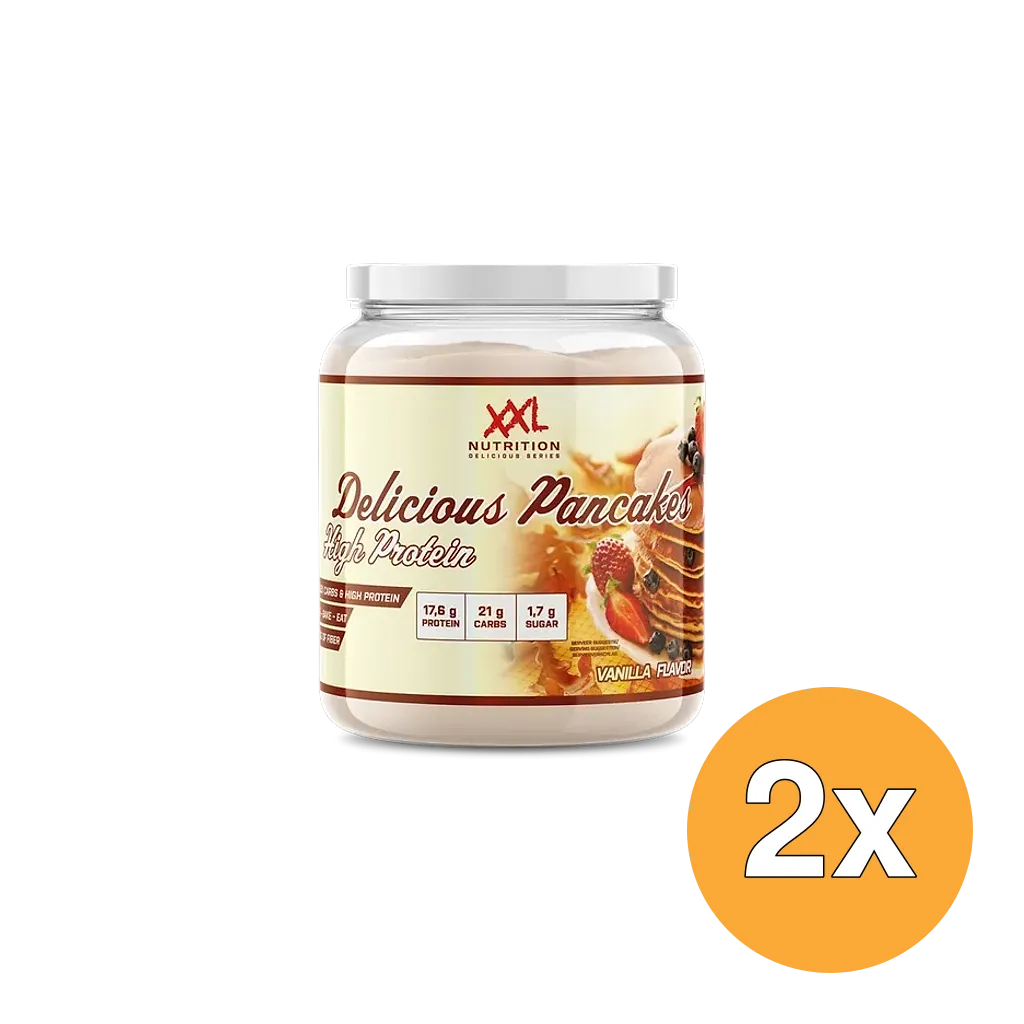 2x XXL Nutrition Delicious Protein Pancakes - Vanille (1000 gram)
