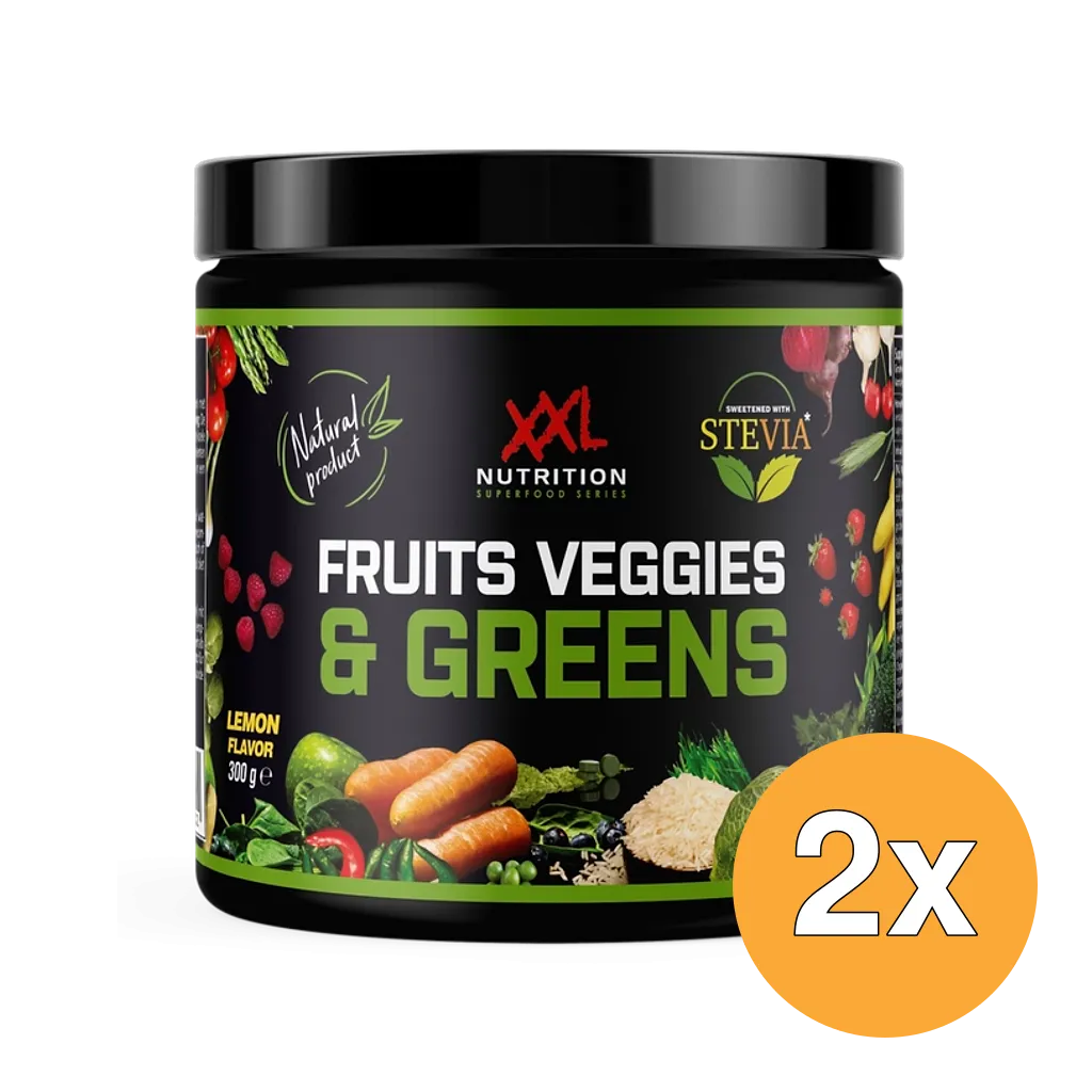 2x XXL Nutrition Fruits & Veggies & Greens - Lemon (300 gr)