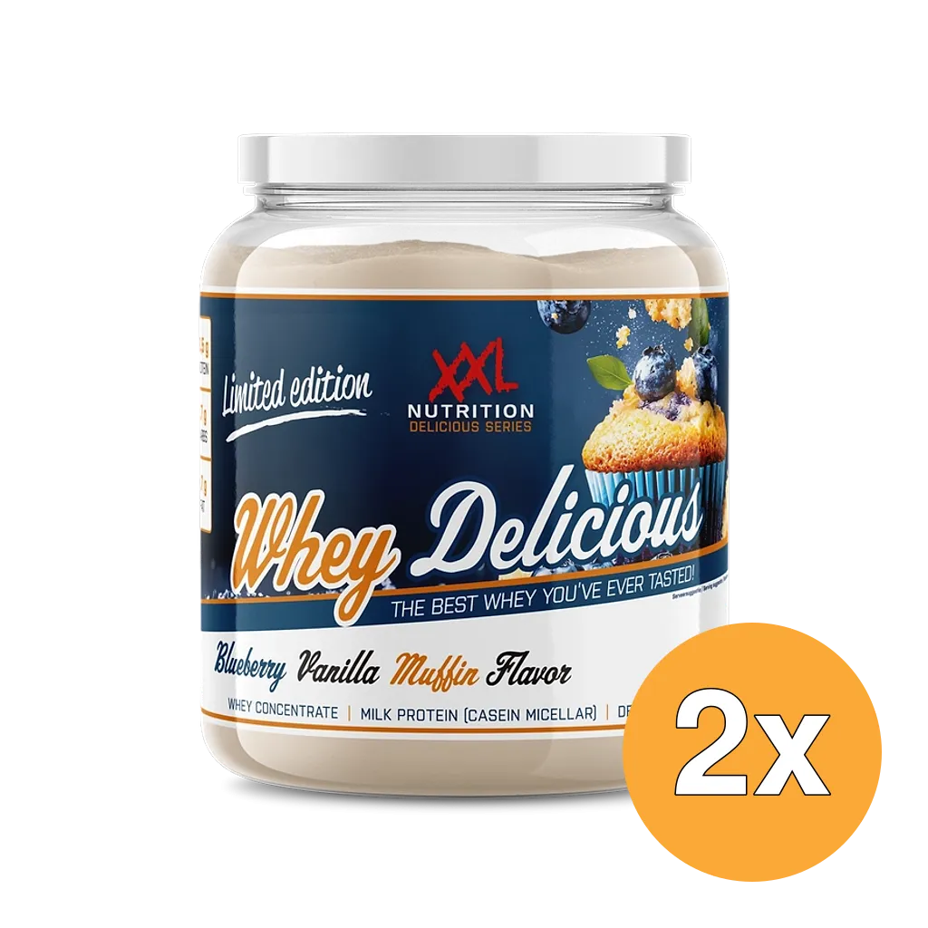 2x XXL Nutrition Whey Delicious Blueberry Vanilla Muffin (1000 gr)