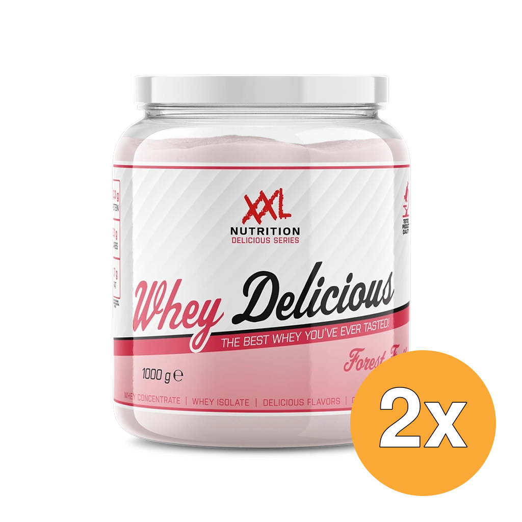 2x XXL Nutrition Whey Delicious Bosvruchten (1000 gr)