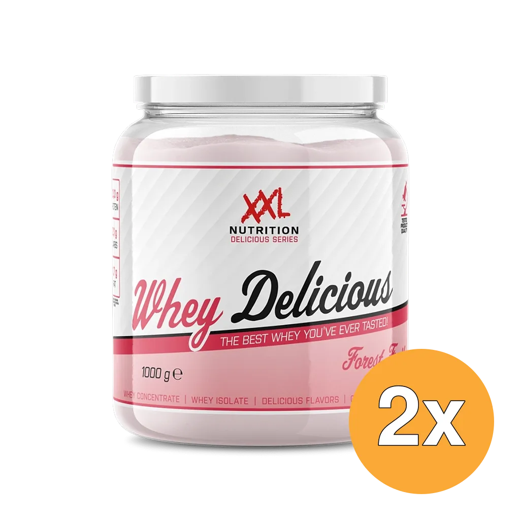 2x XXL Nutrition Whey Delicious Bosvruchten (1000 gr)