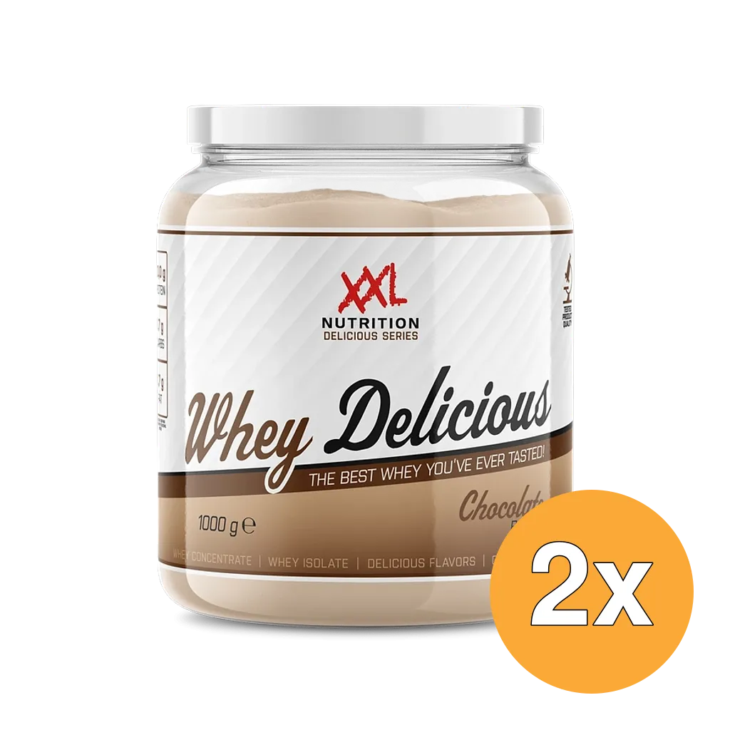 2x XXL Nutrition Whey Delicious Chocolade (1000 gr)