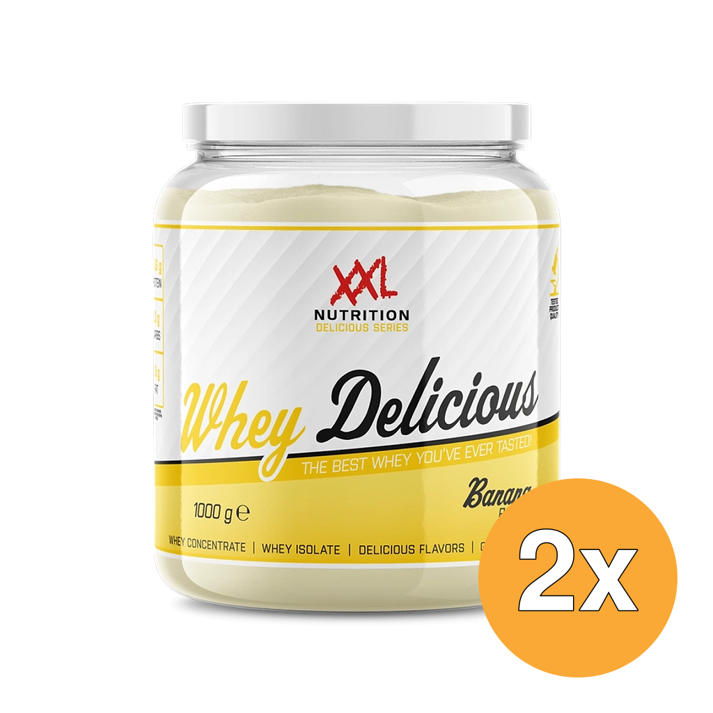 2x XXL Nutrition Whey Delicious Banaan (1000 gr)