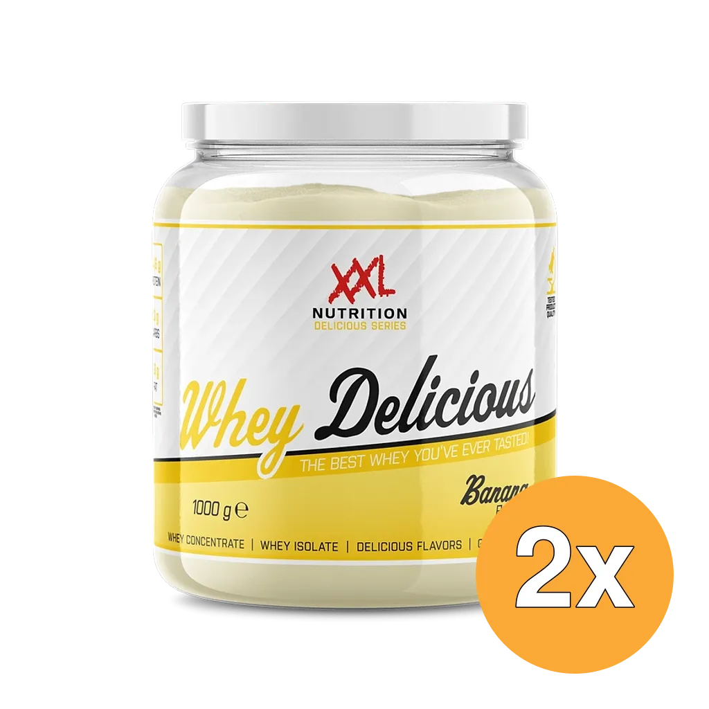 2x XXL Nutrition Whey Delicious Banaan (1000 gr)