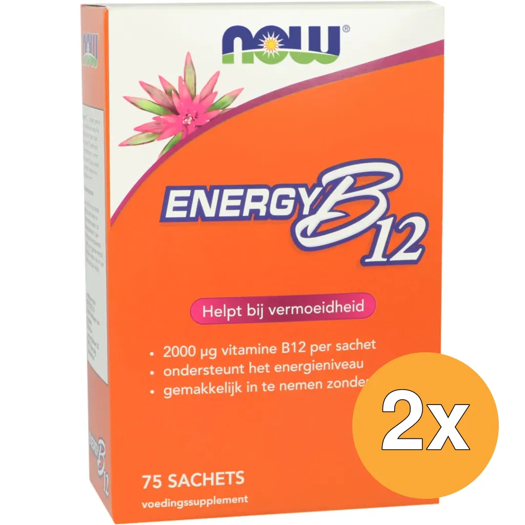 2x Now Energy B12 2000 Mcg (75 Zakjes)