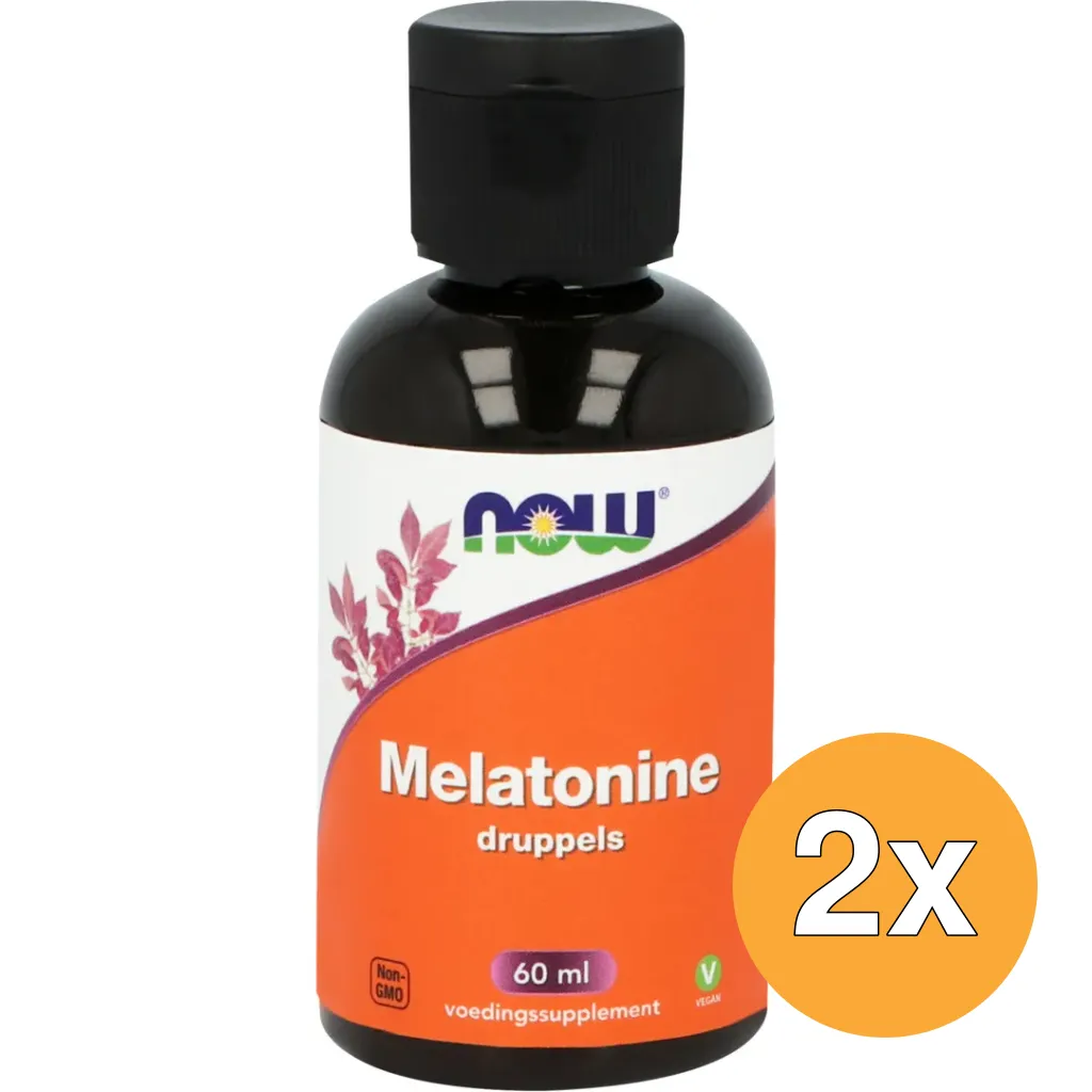 2x Now Melatonine 149 mcg Druppels (60 ml)