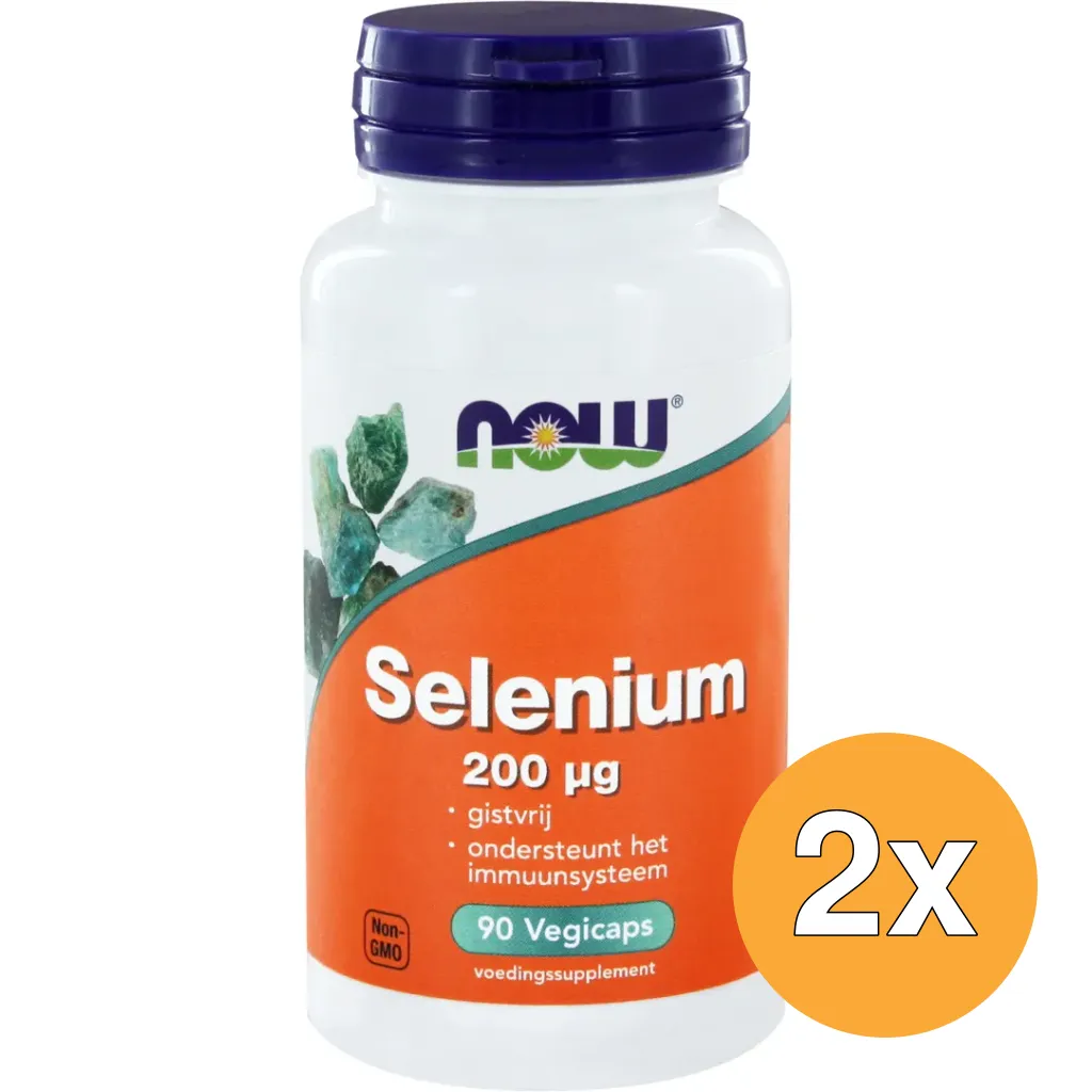 2x Now Selenium gistvrij 200 mcg (90 vega capsules)