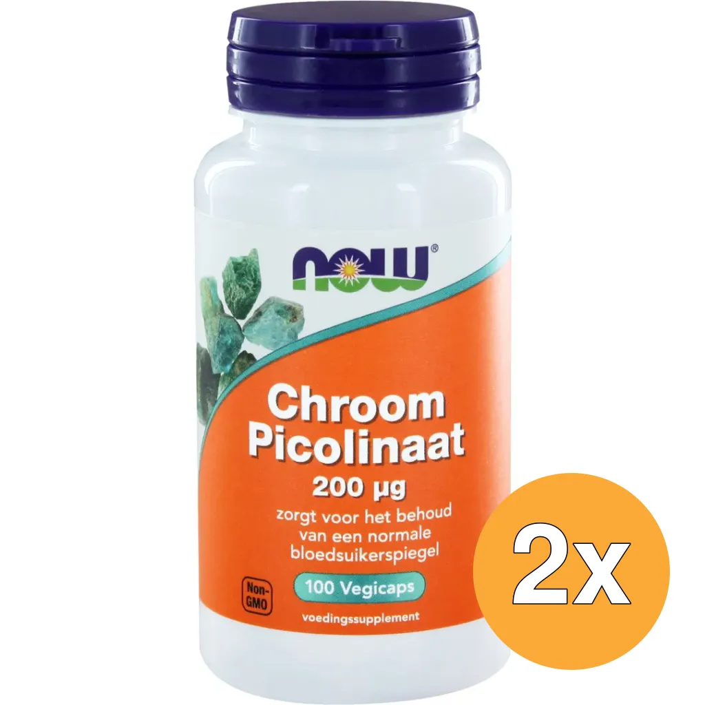 2x Now Chroom Picolinaat 200 mcg (100 vega capsules)