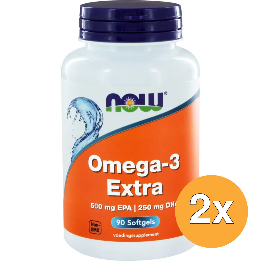 2x Now Omega-3 Extra 500 Mg Epa 250 Mg Dha (90 softgels)