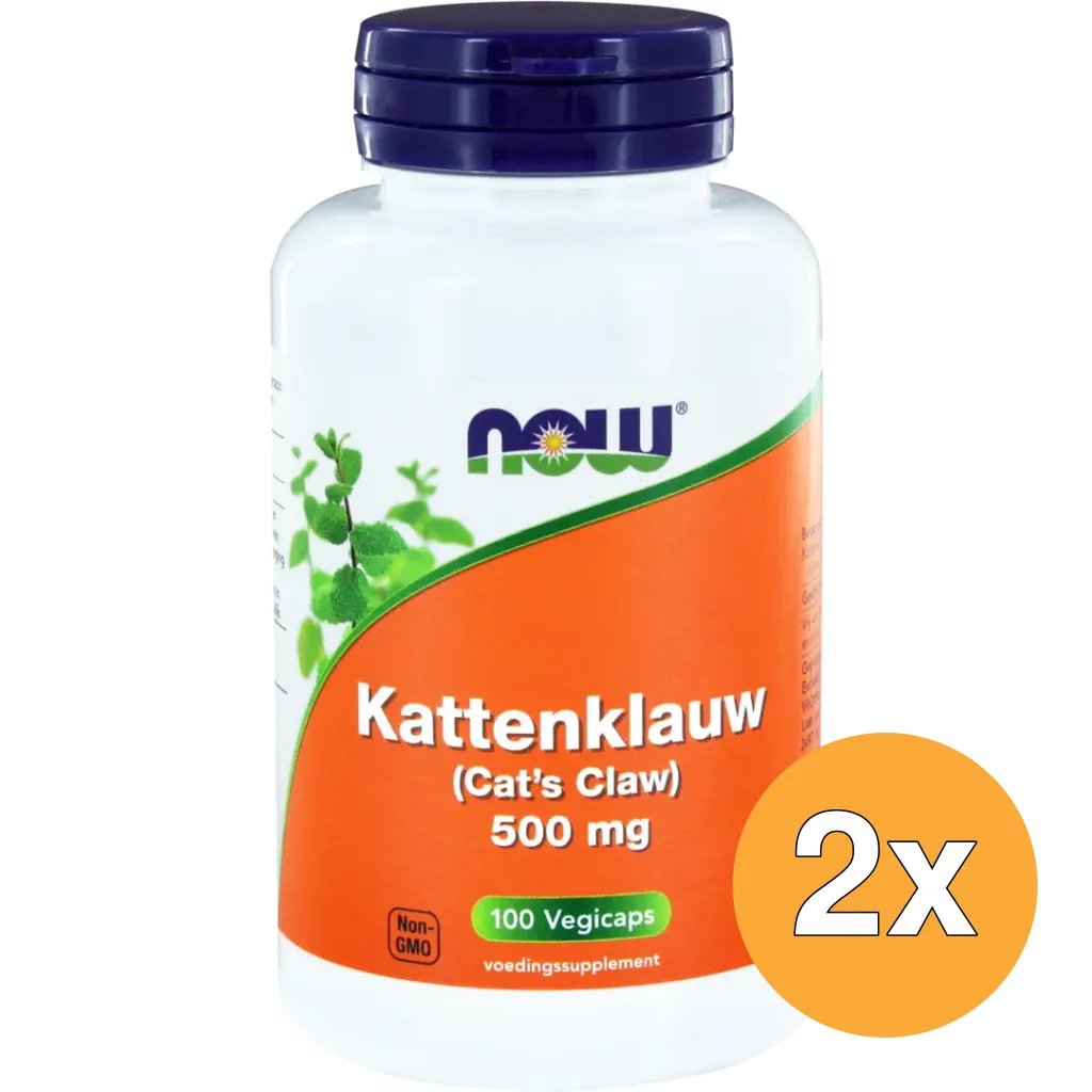 2x Now Kattenklauw 500 Mg (100 Vega capsules)
