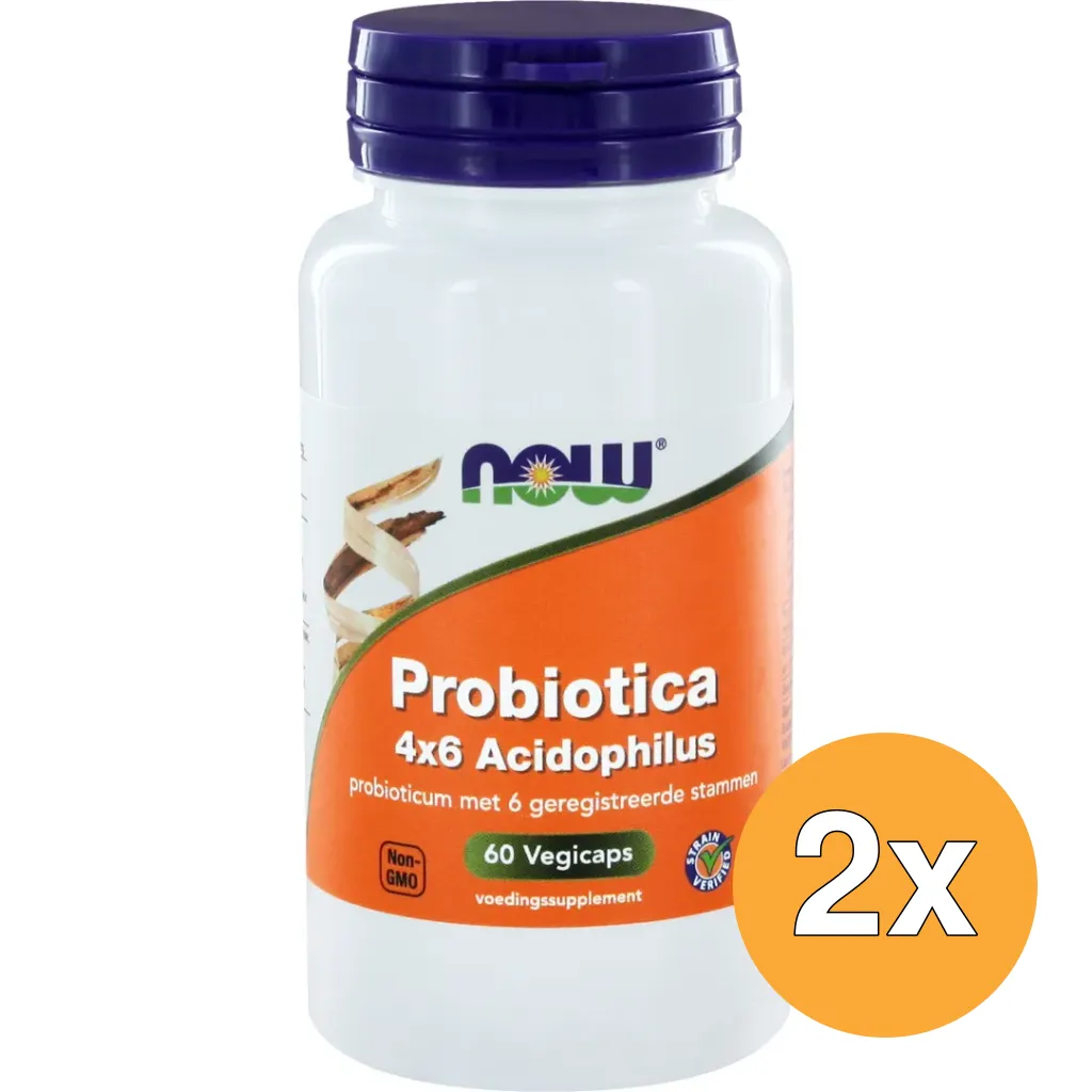 2x Now Biotica 4X6 Vh Probiotica (60 vega capsules)