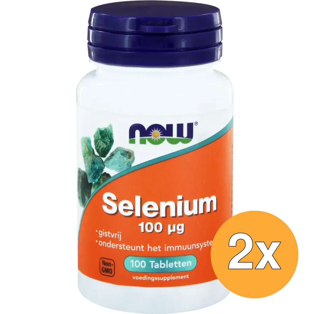 2x Now Selenium 100 mcg (100 tabletten)