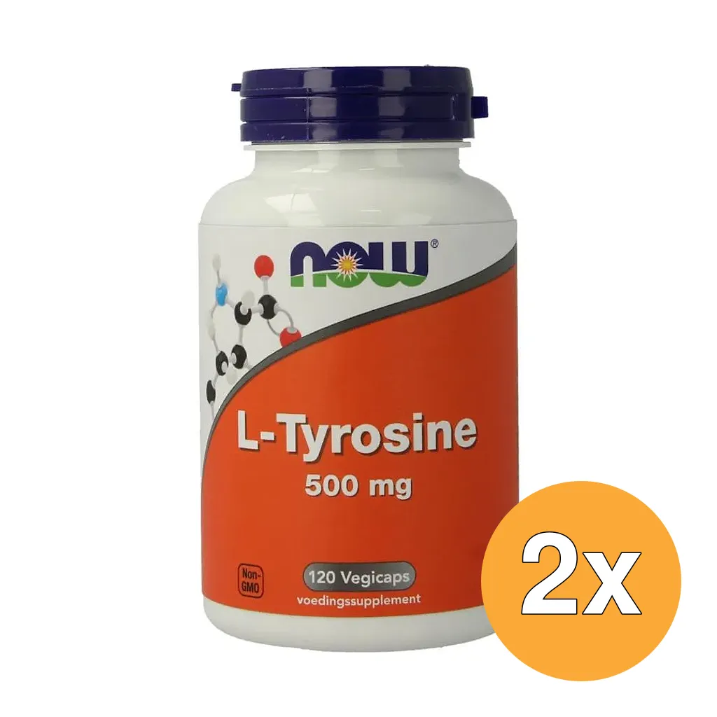 2x Now L-Tyrosine 500mg (120 vega capsules)