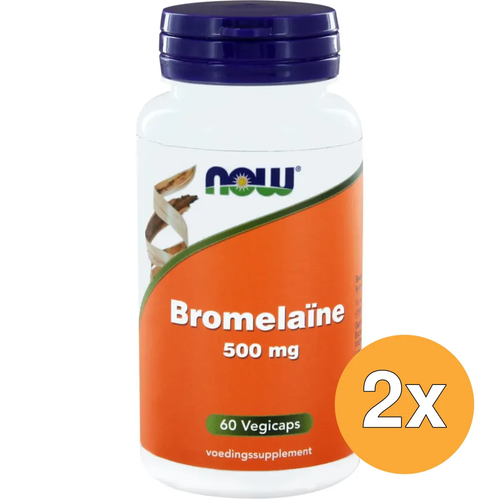 2x Now Bromelaine 500 mg (60 vega capsules)